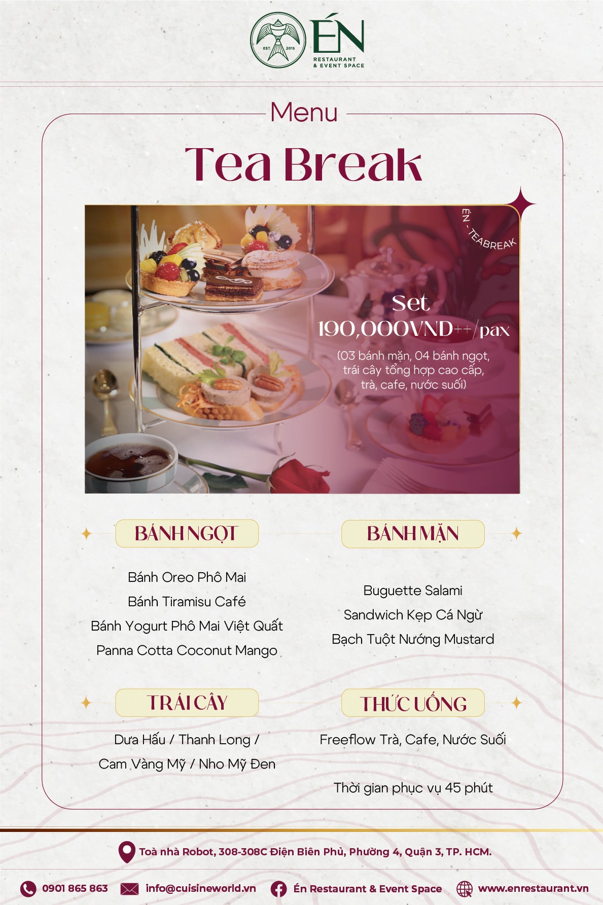 NHỮNG ĐIỀU CẦN BIẾT KHI TỔ CHỨC TIỆC TEA BREAK
